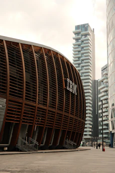The ibm building stands proudly in the cityscape