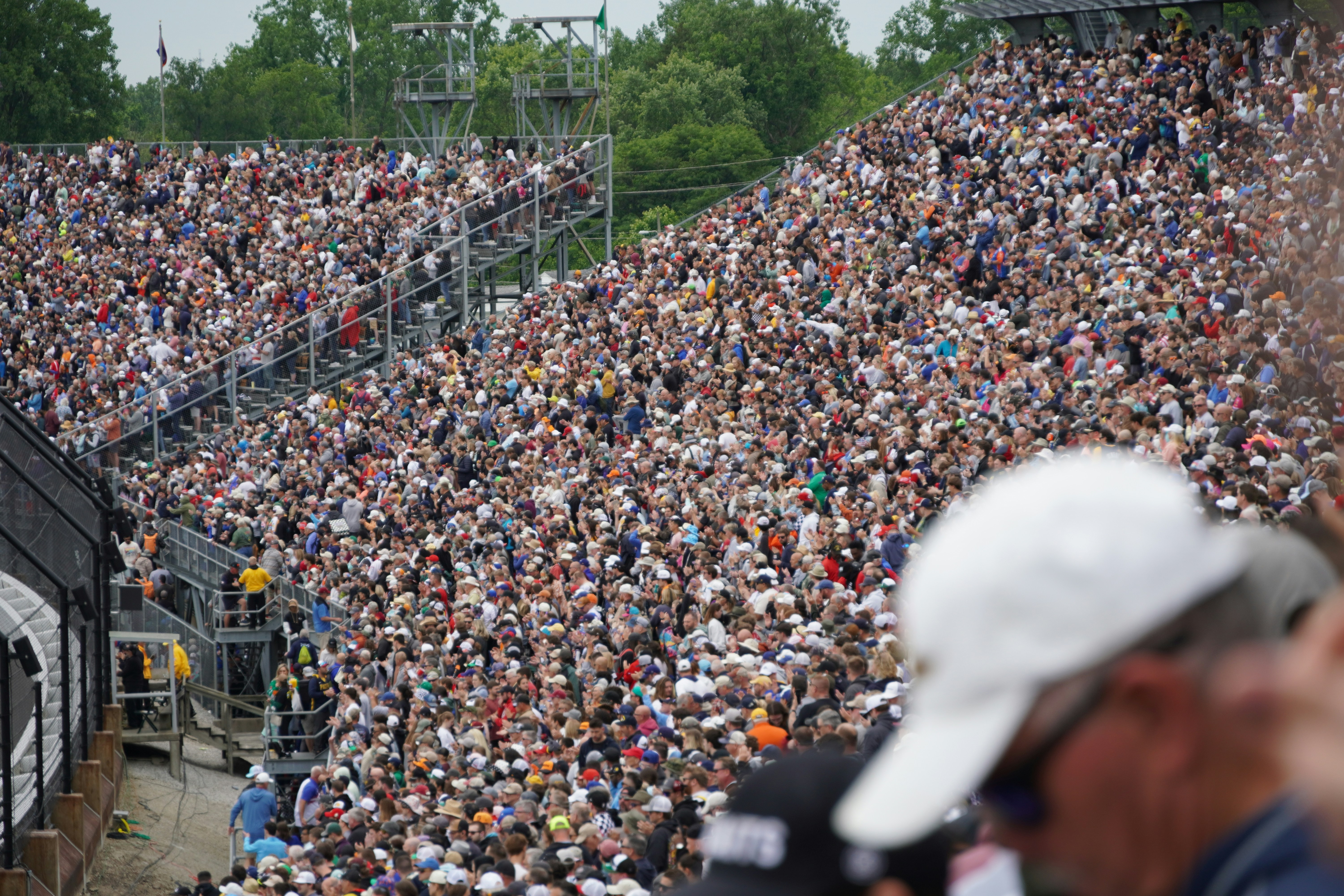 Sold out crowd full of race fans