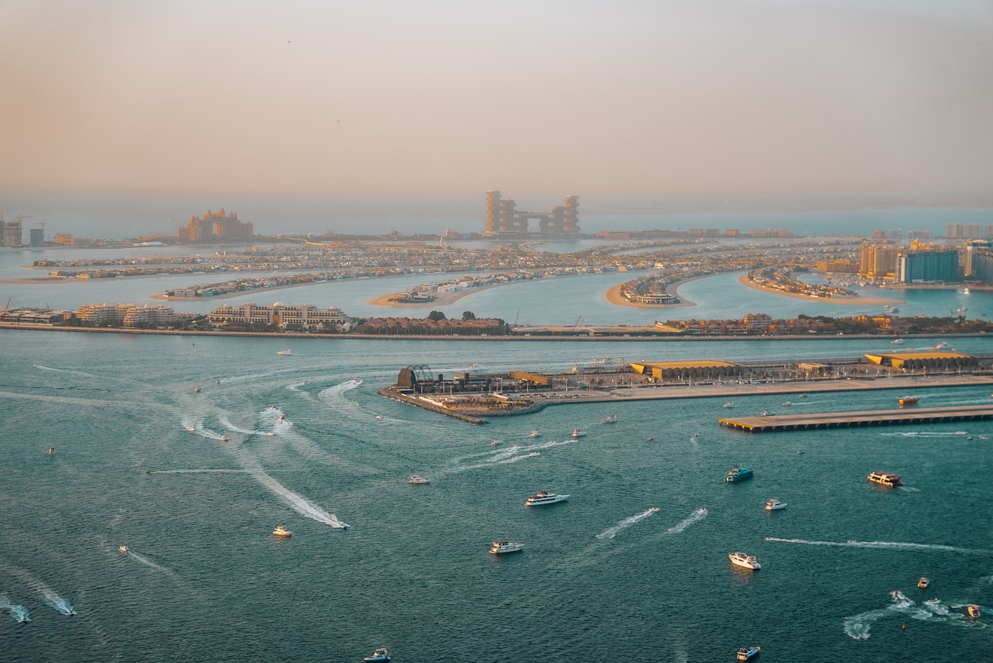 Aerial view of Palm Jumeirah Dubai