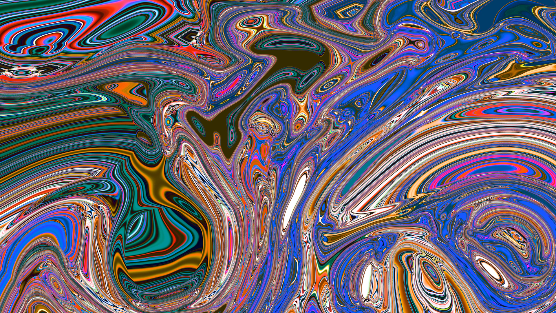 Swirling colors and abstract patterns fill the image.