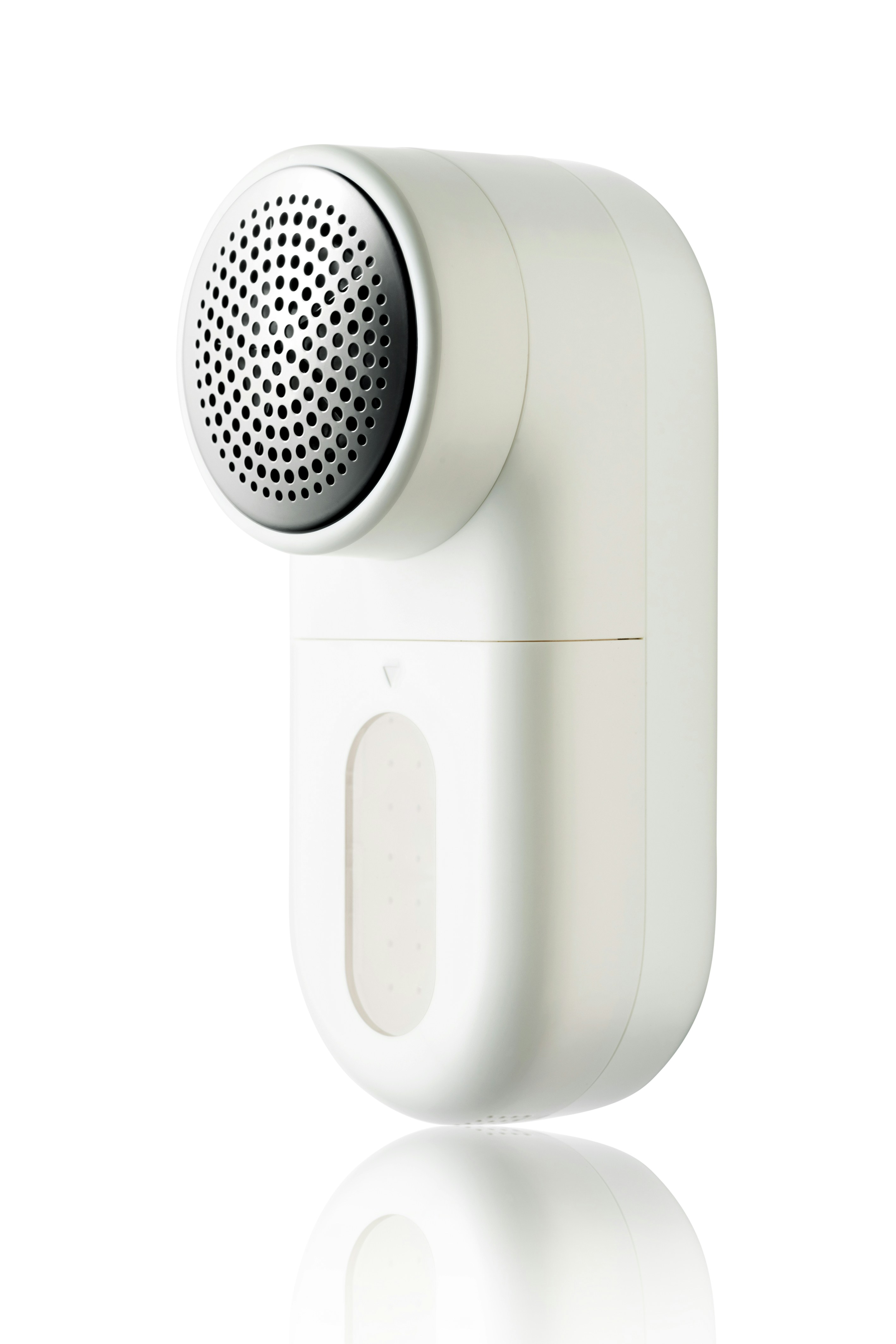 A white fabric shaver on a white background.
