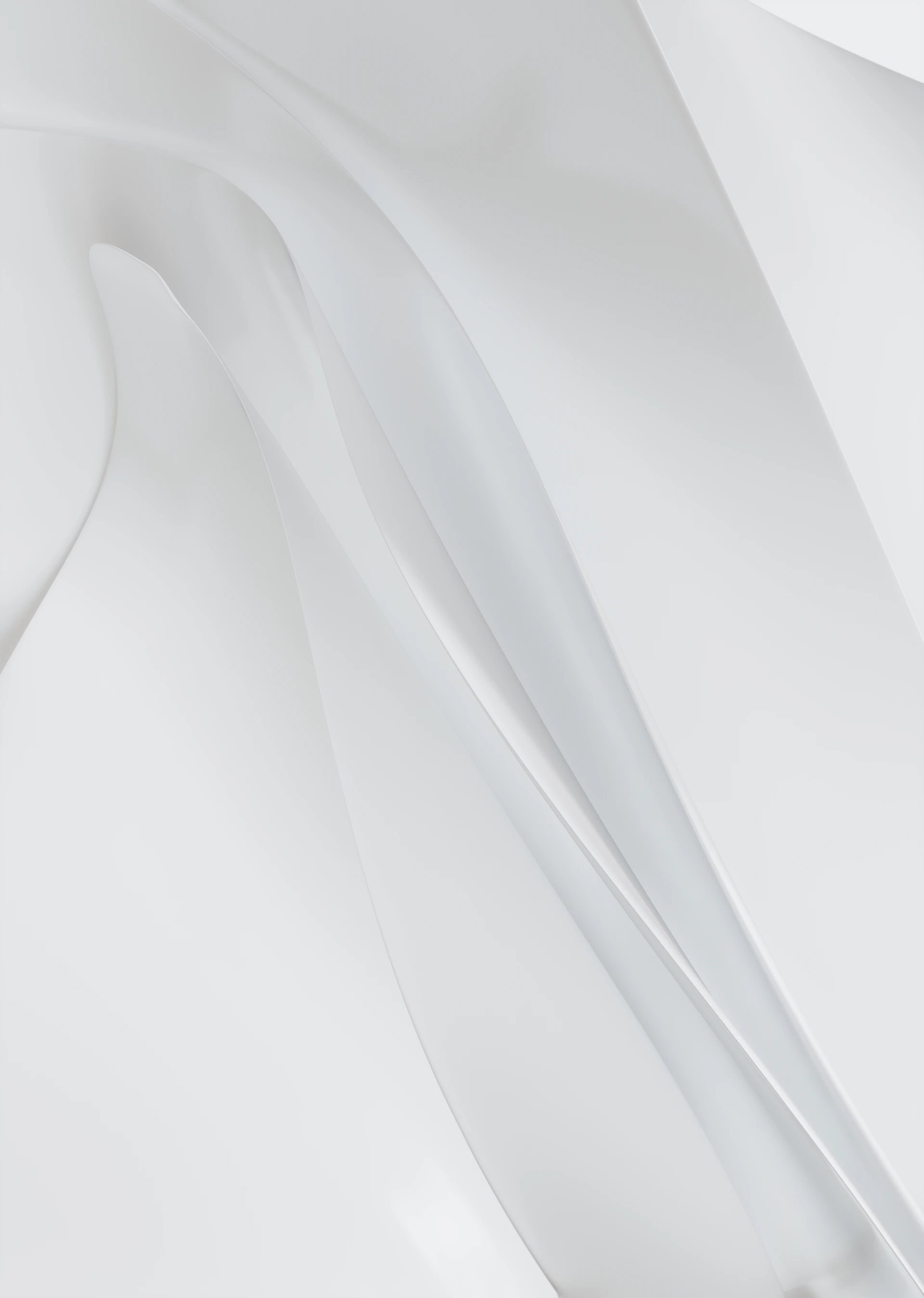 White fabric gracefully folds and flows.