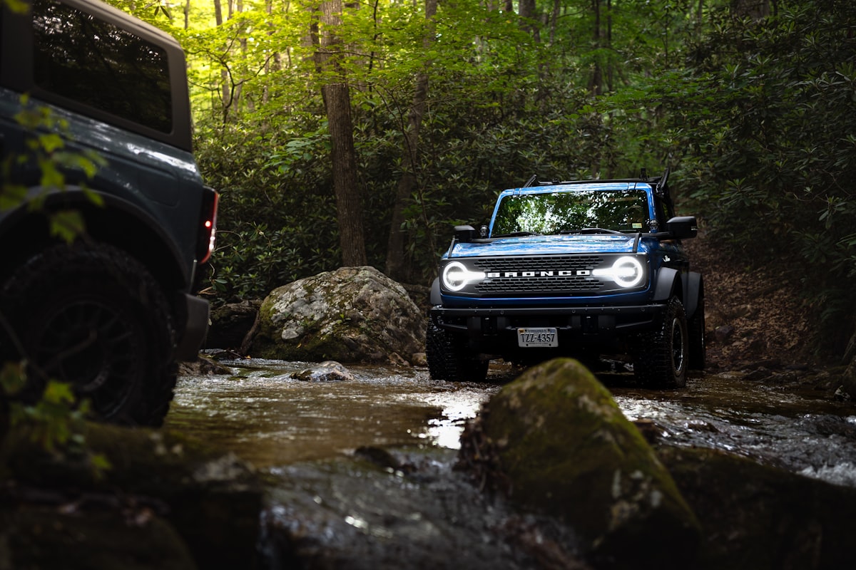 Ford Bronco Wildtrak on off-road trail overlanding adventure