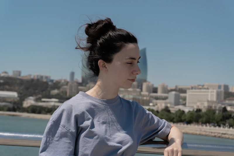 Woman enjoying city view