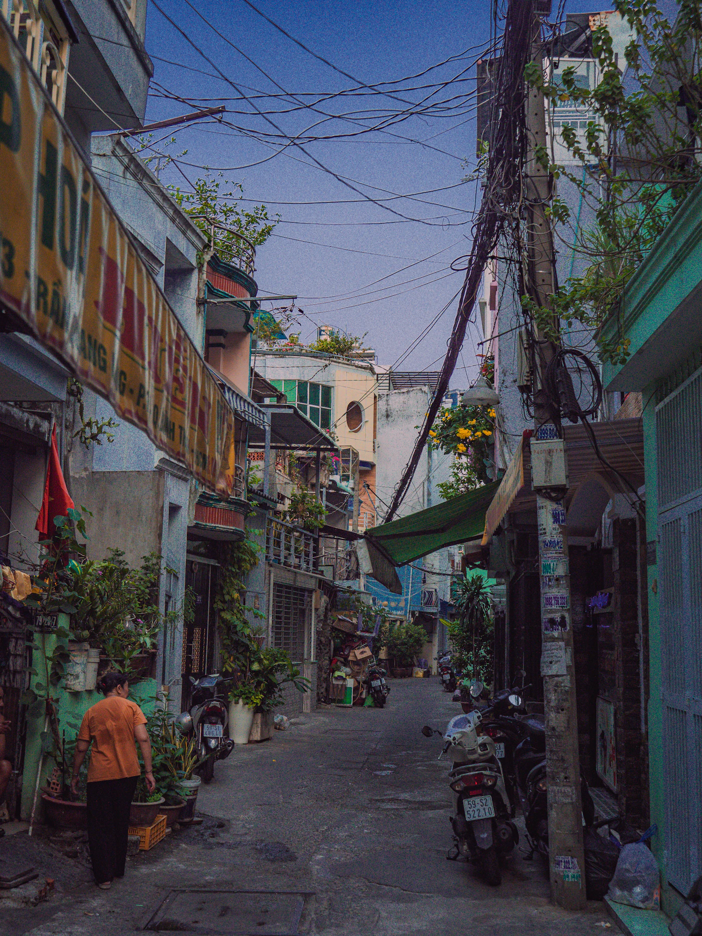Hidden local alley in Ho Chi Minh City