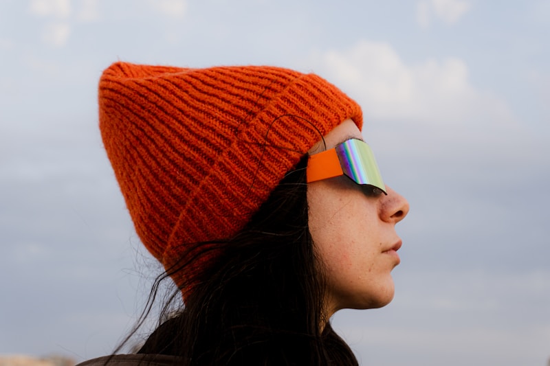 Fashion-forward woman in bold designer look