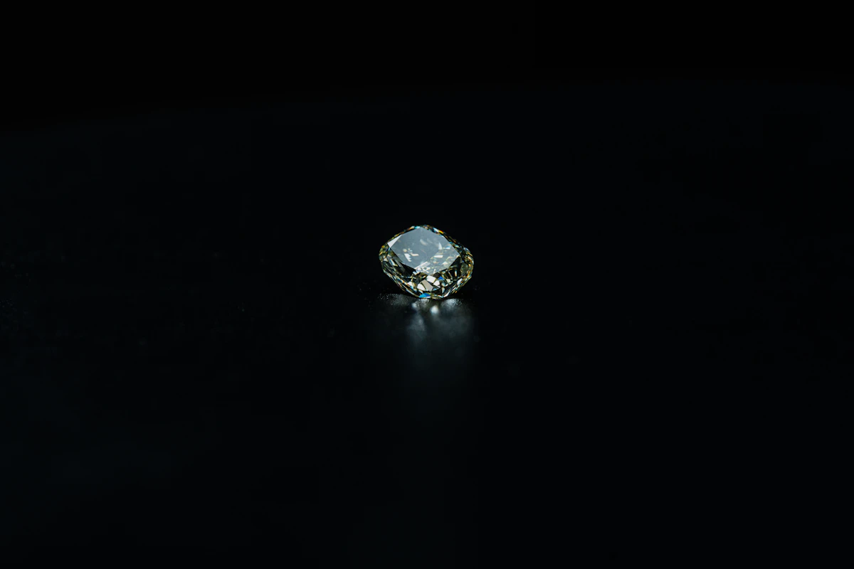 Solitaire Diamond Ring in White Metal