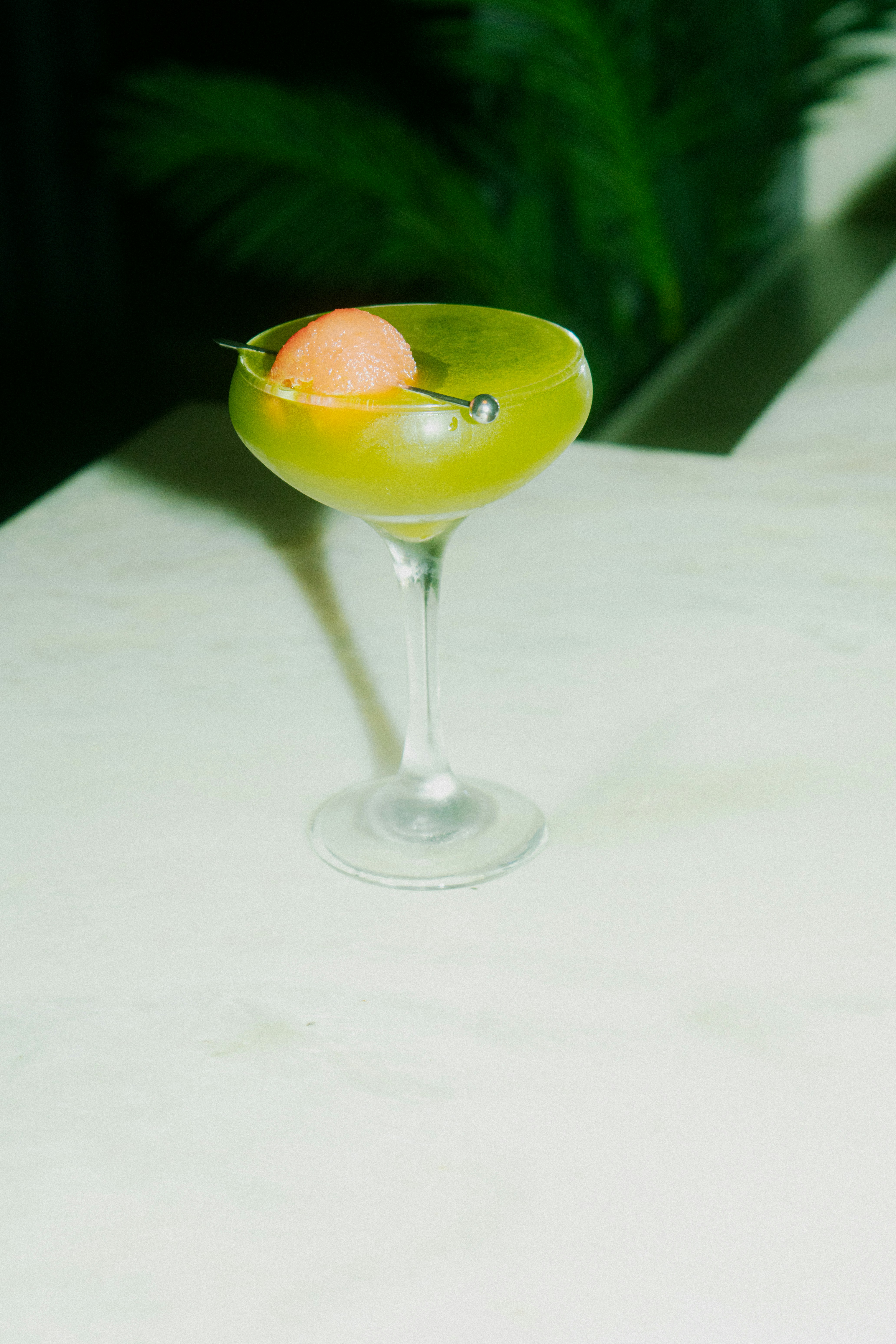 Ginger Pear Martini with pear garnish