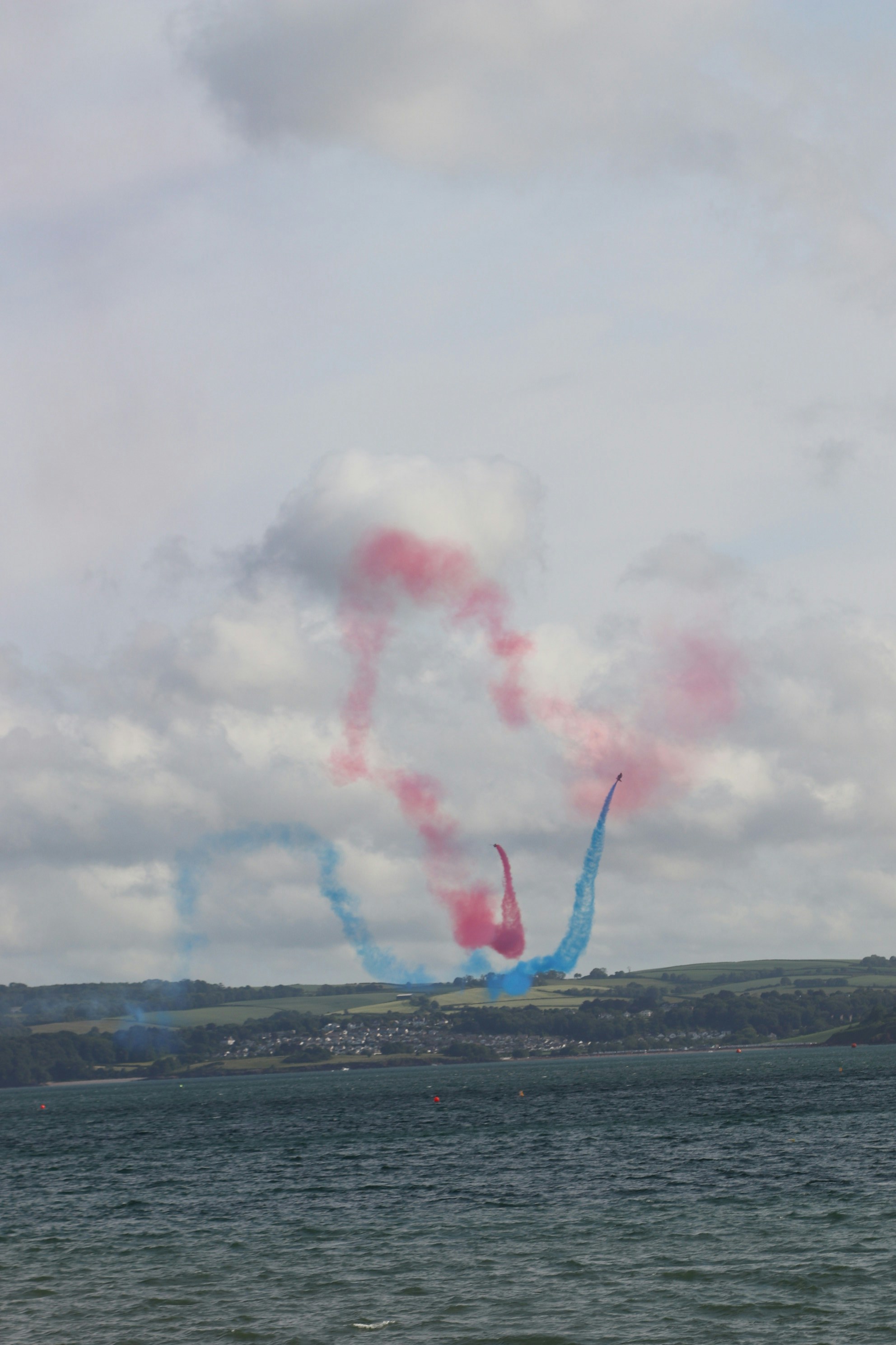 飛行機は空に赤と青の煙の軌跡を作り出します。の写真 – Unsplashの動物の無料画像, image size:3000x4500