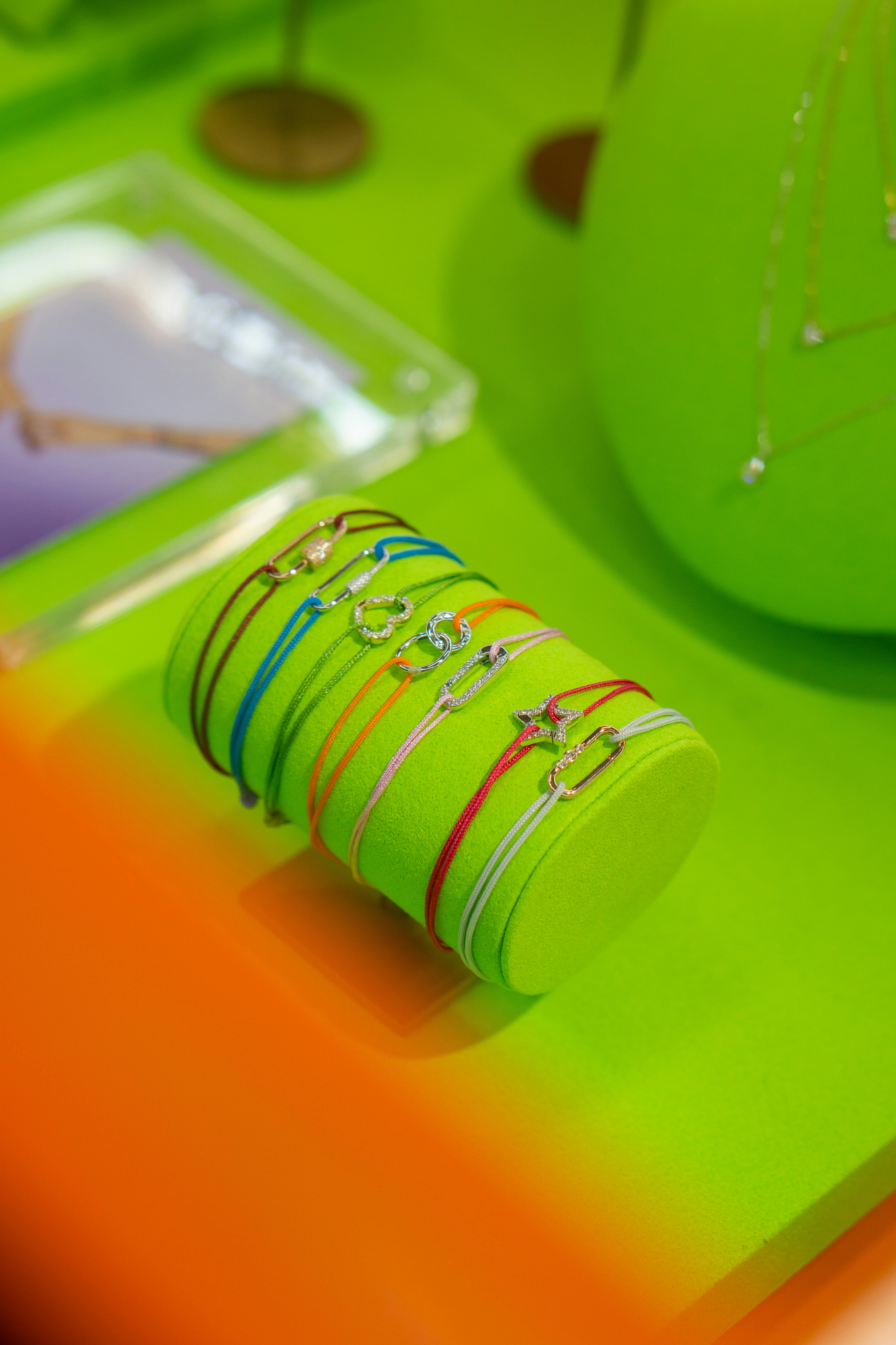 Baby playing with colorful stacking rings