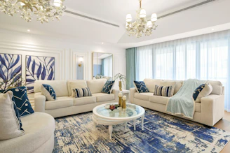 A bright and elegant living room