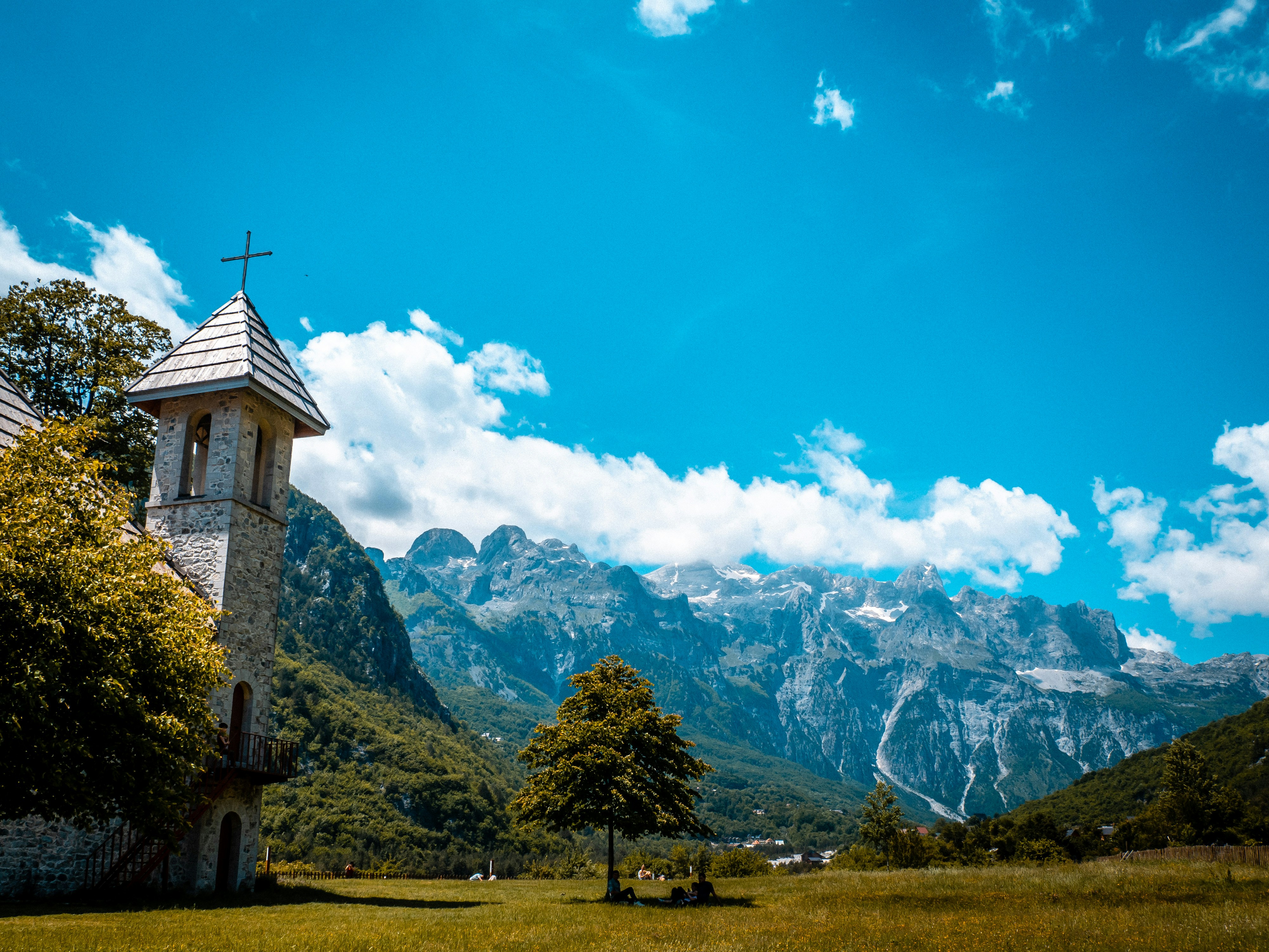 Scenic view of the Albanian Alps
