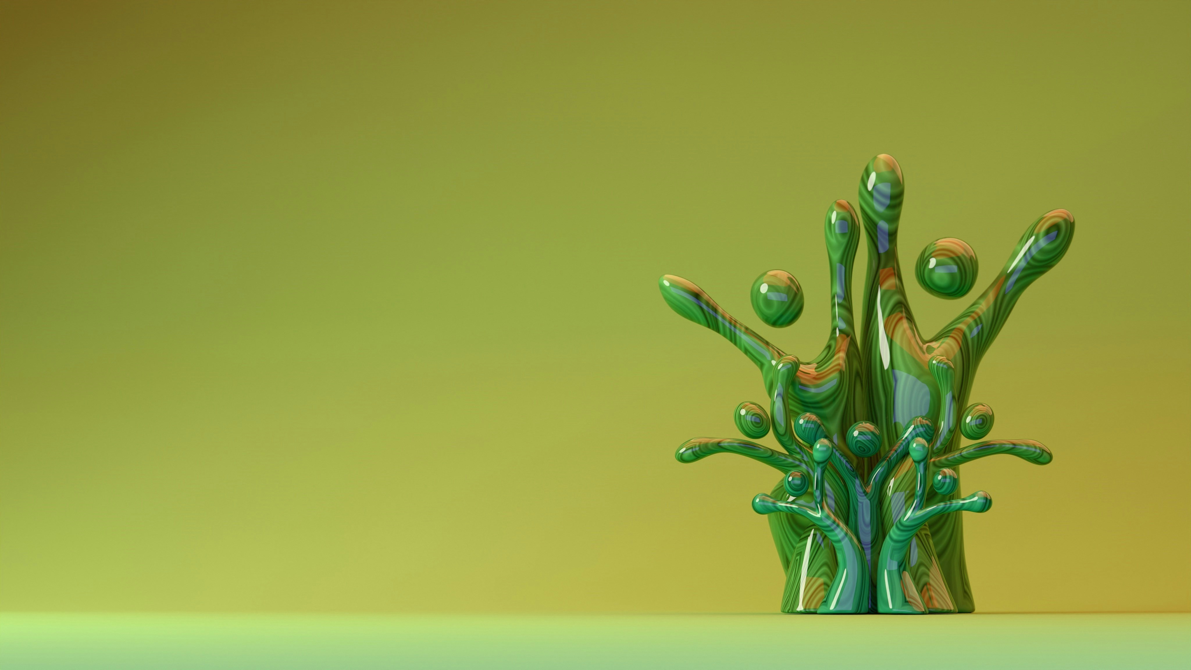 Group of abstract human-like figures arranged in a tree shape