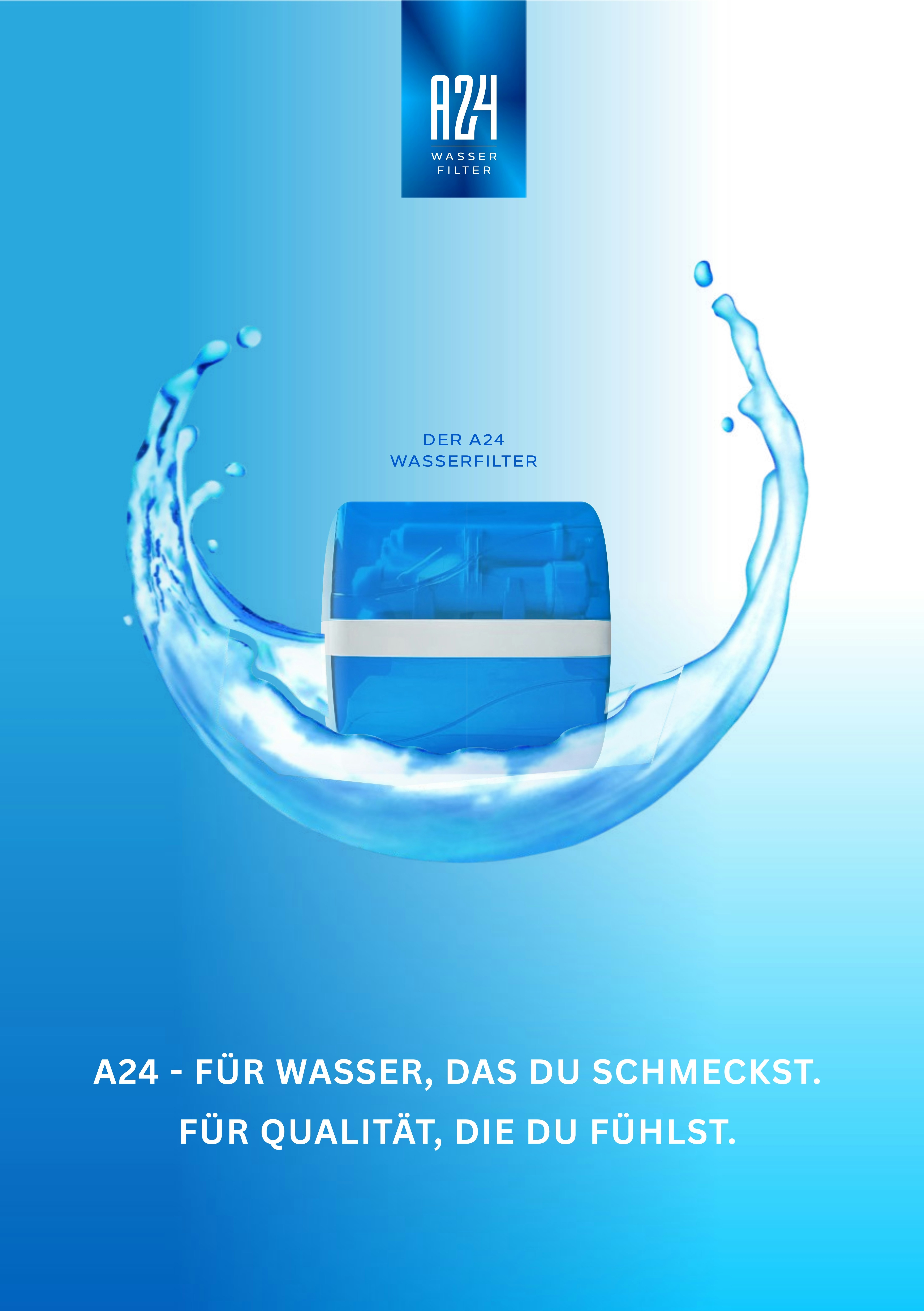 Mineralisiertes Wasser fließt in ein Glas
