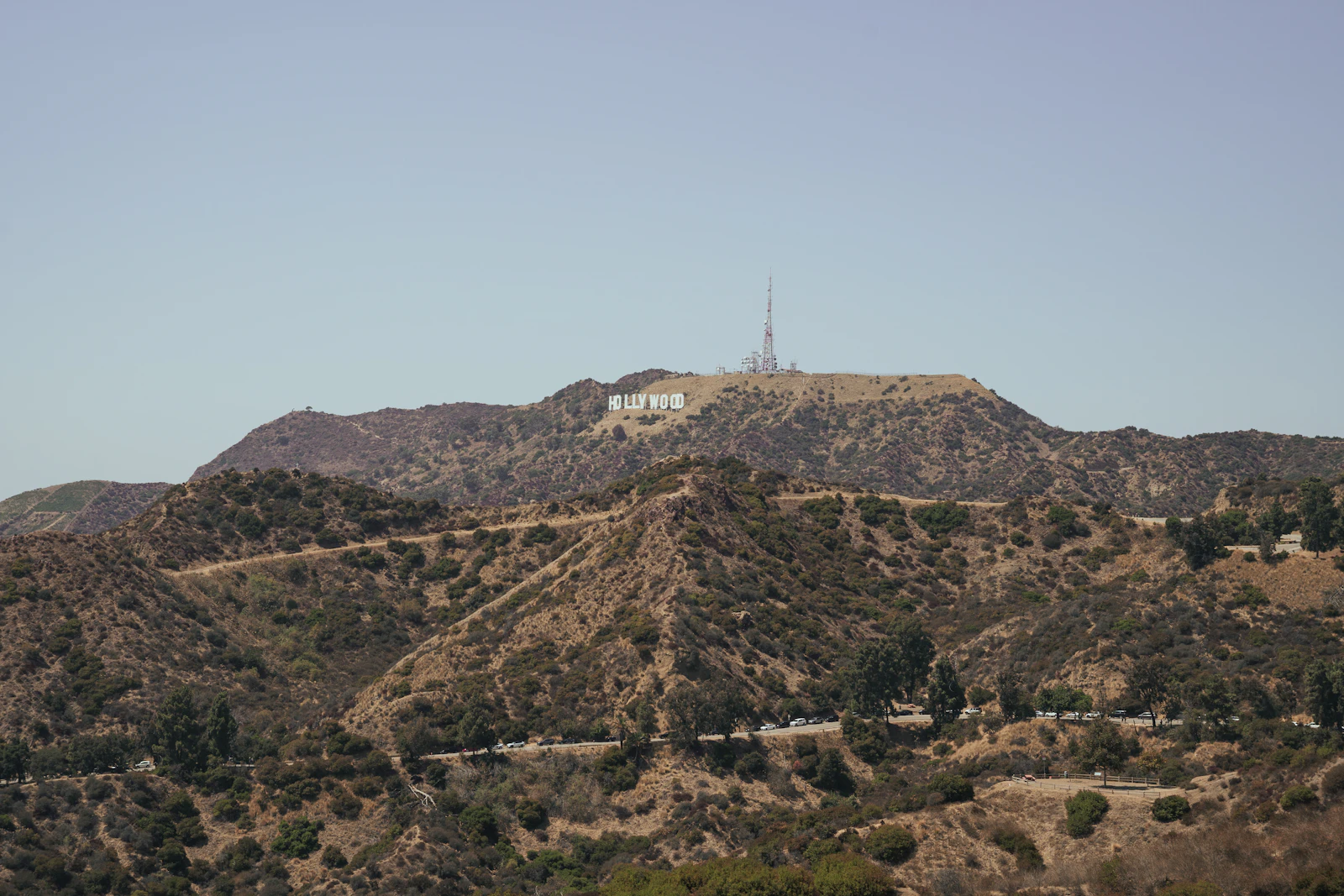 The Hollywood Sign seen from the hills near Griffith Observatory