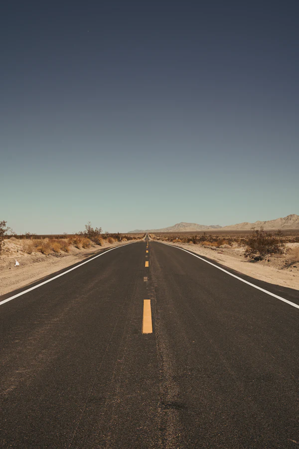 An empty road stretching toward a distant horizon