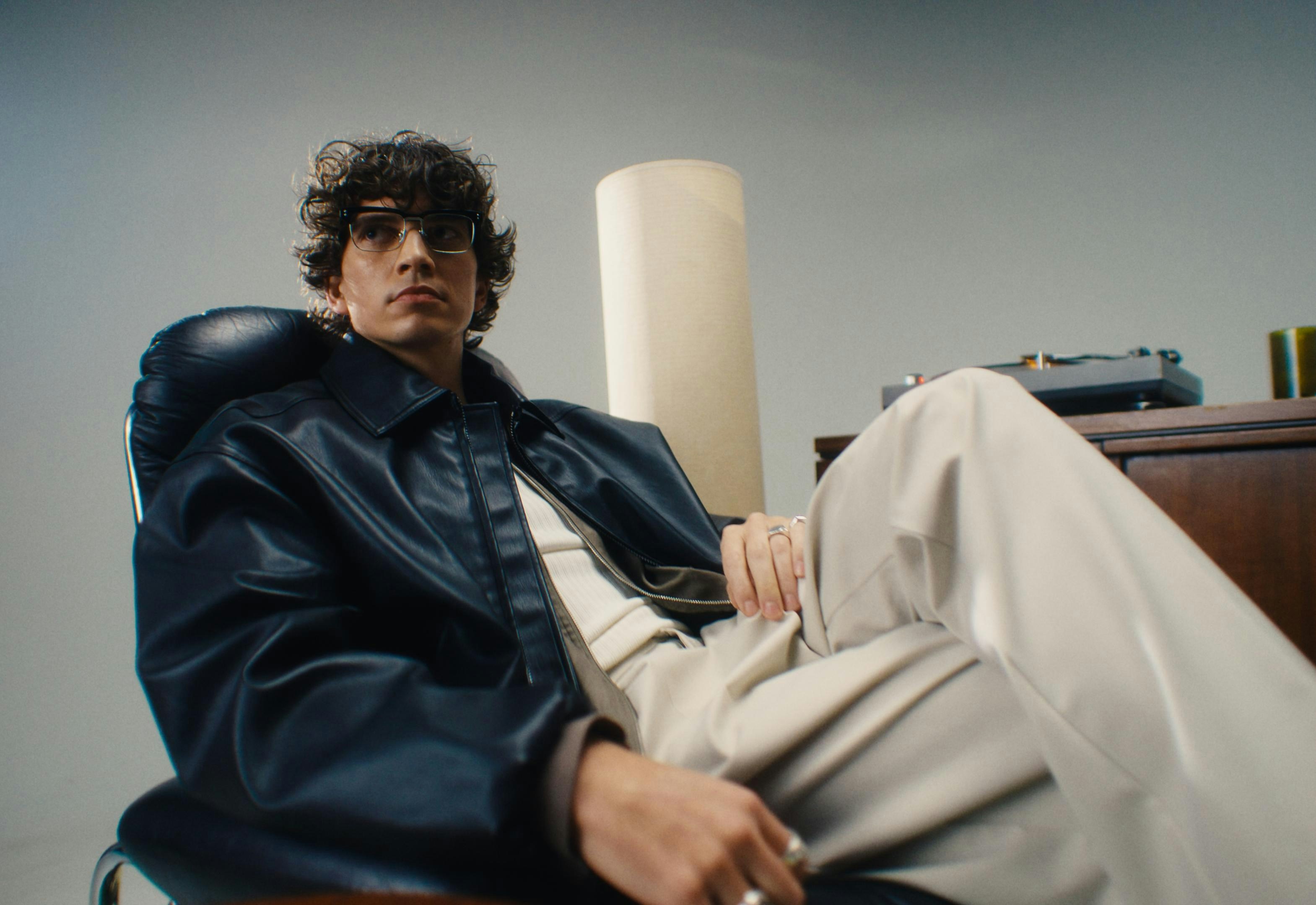 Male model wearing sunglasses