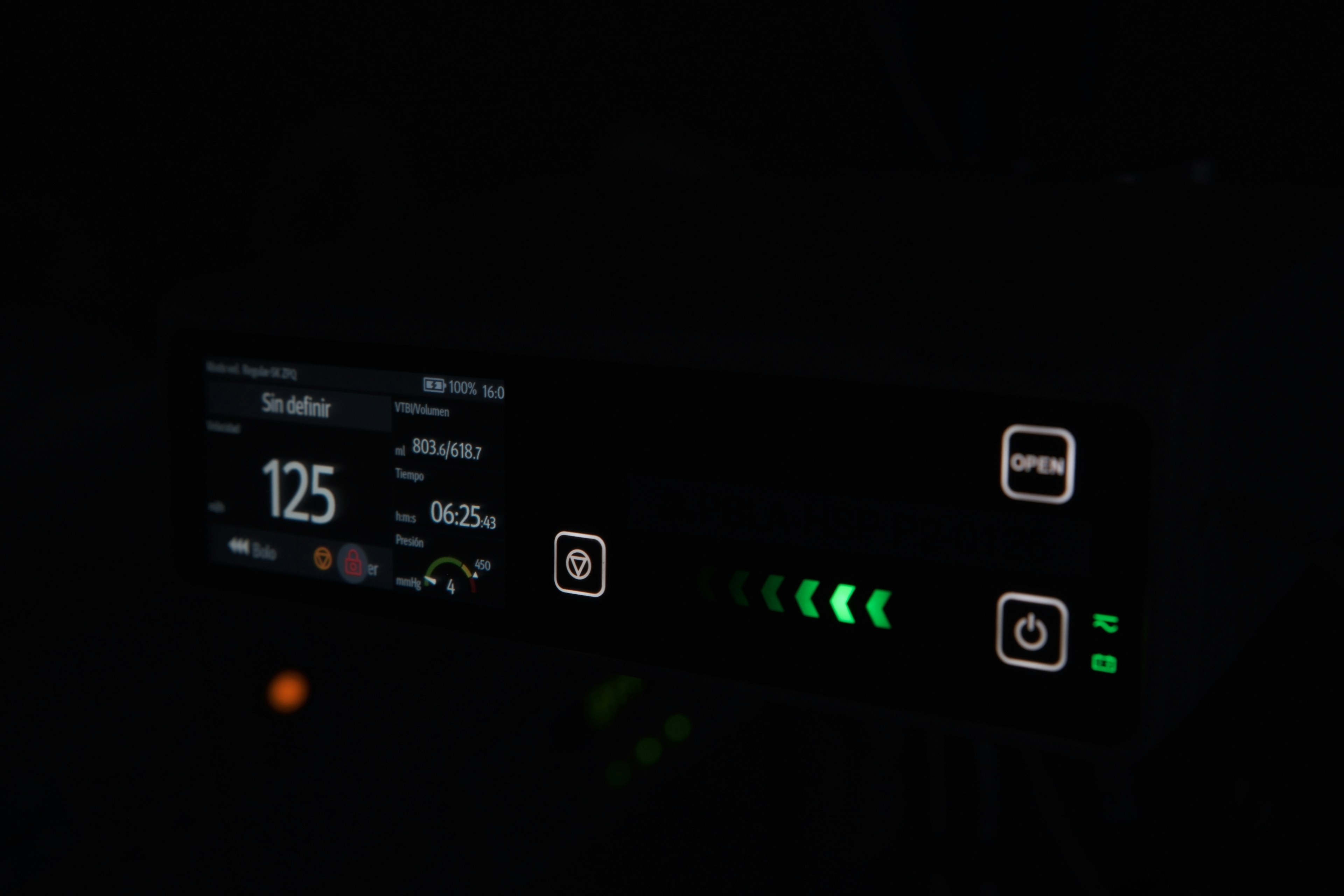 A car's dashboard shows speed and various data.