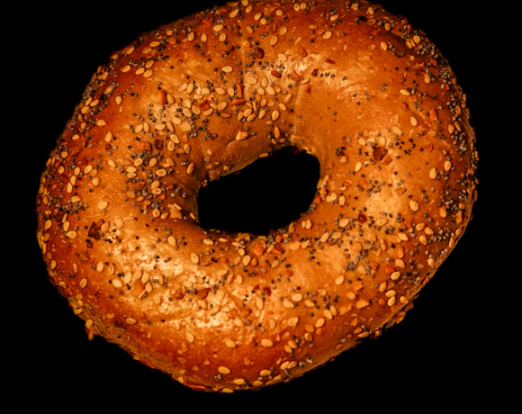 Sesame and poppy bagel