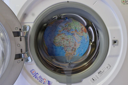 The earth is in the washing machine.