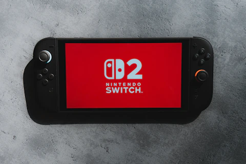 The nintendo switch 2 with a red screen.