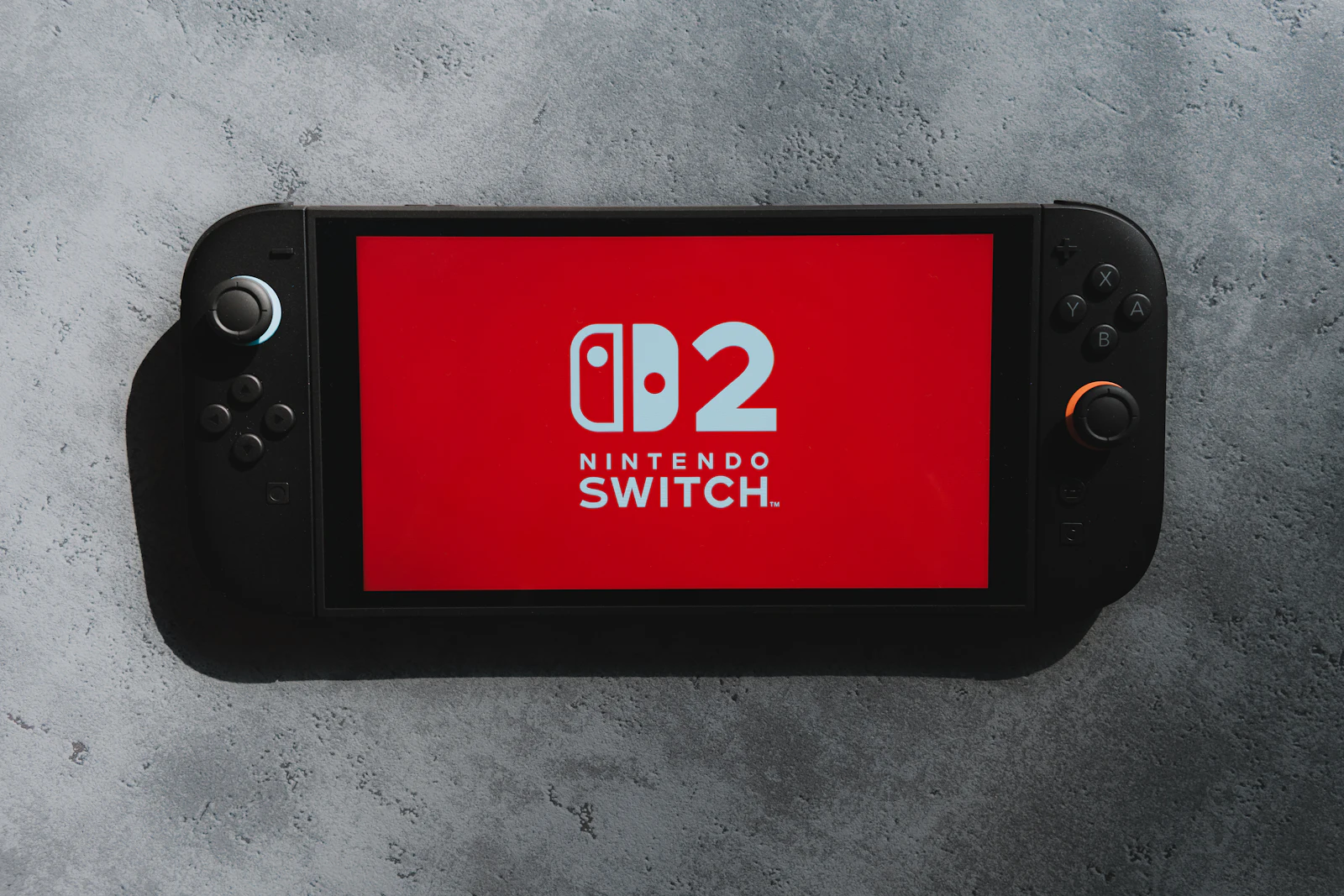 A Nintendo Switch 2 console with a red screen