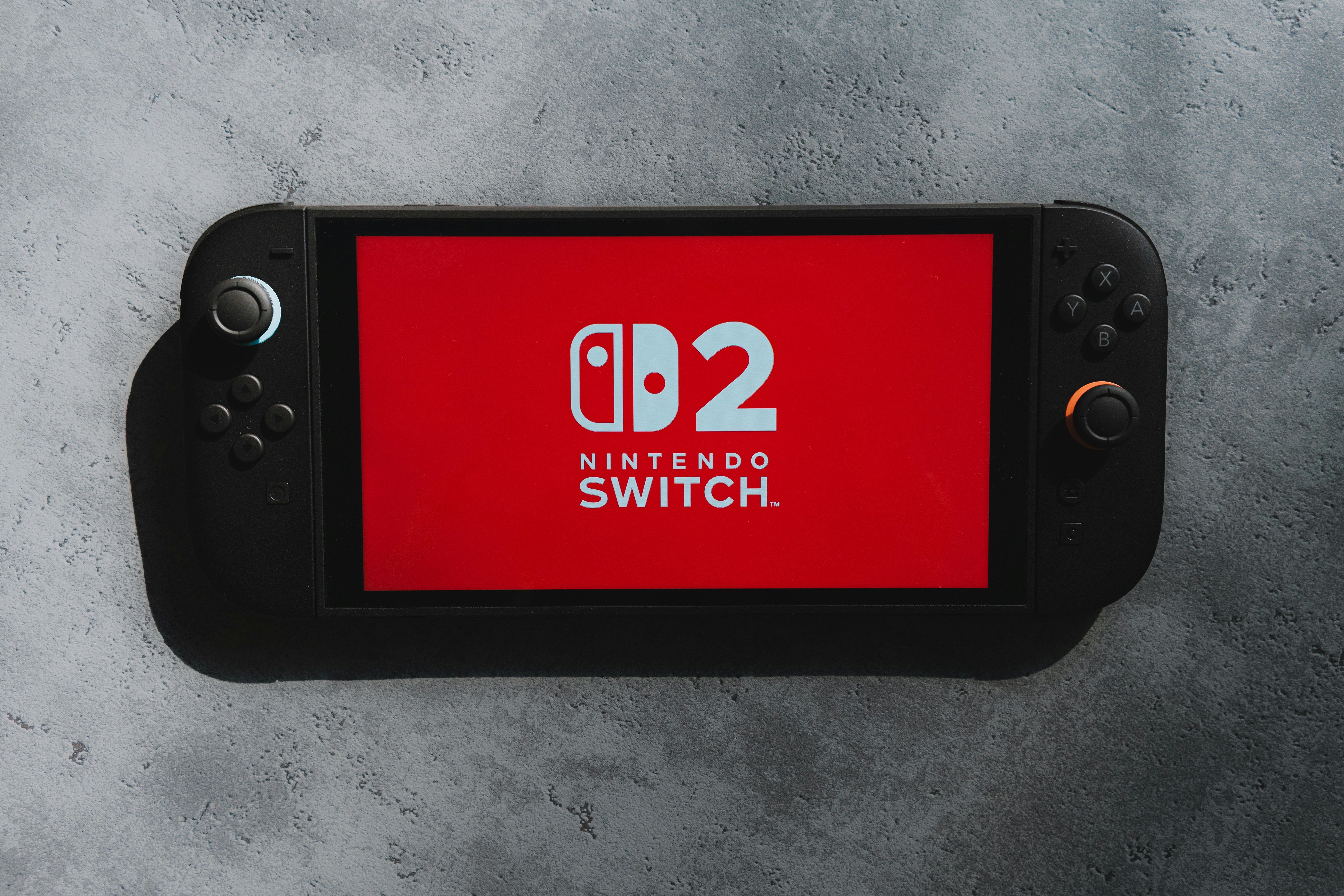 The nintendo switch 2 with a red screen.