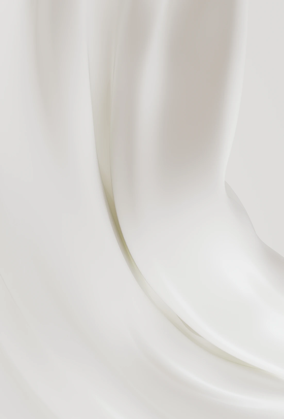 Smooth, flowing, white fabric is pictured here.