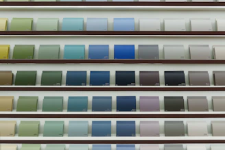 Paint swatches in a variety of colors are displayed.