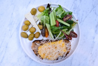 A delicious plate of food with bread.