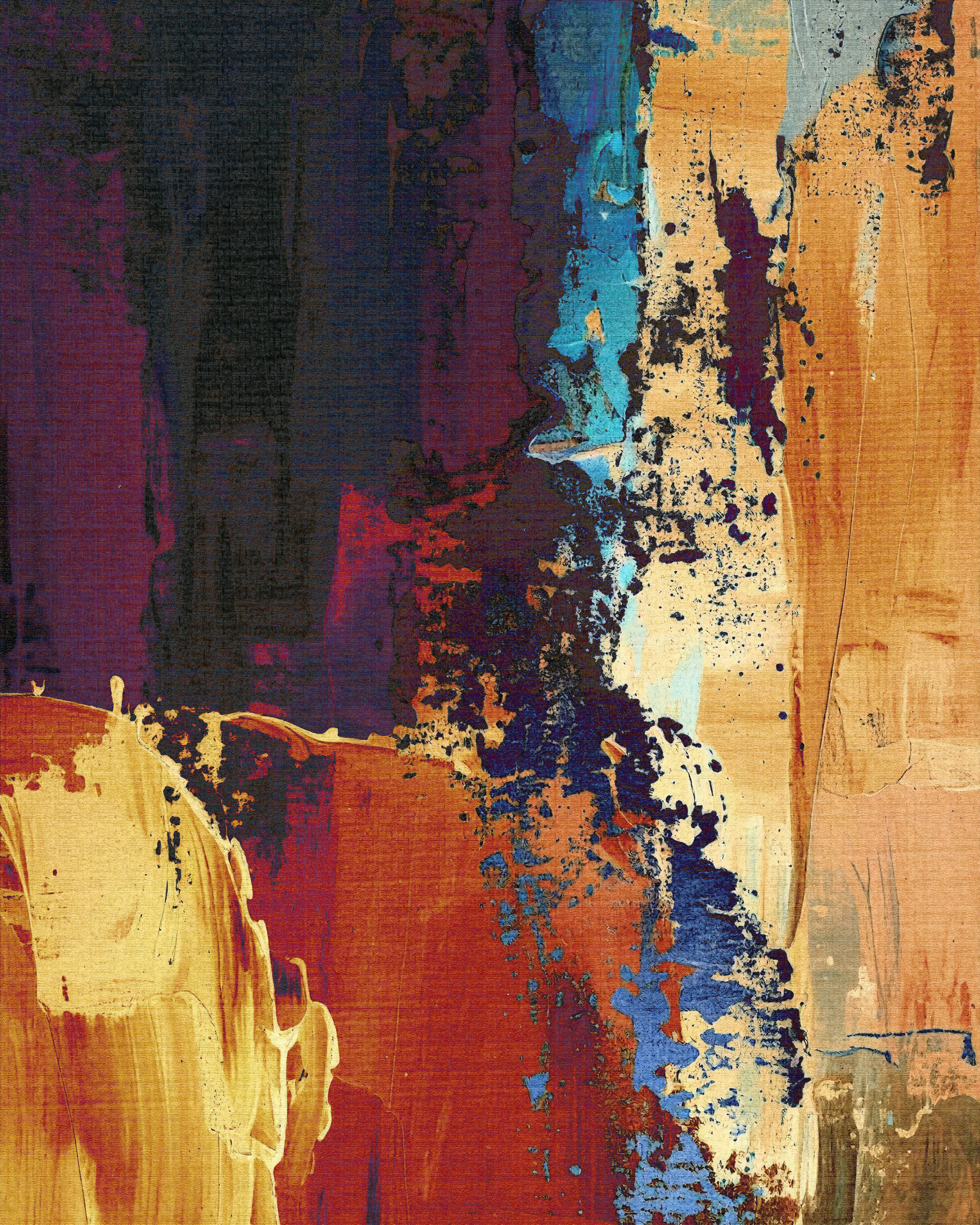 La pintura abstracta presenta colores y texturas audaces. foto – Imagen ...