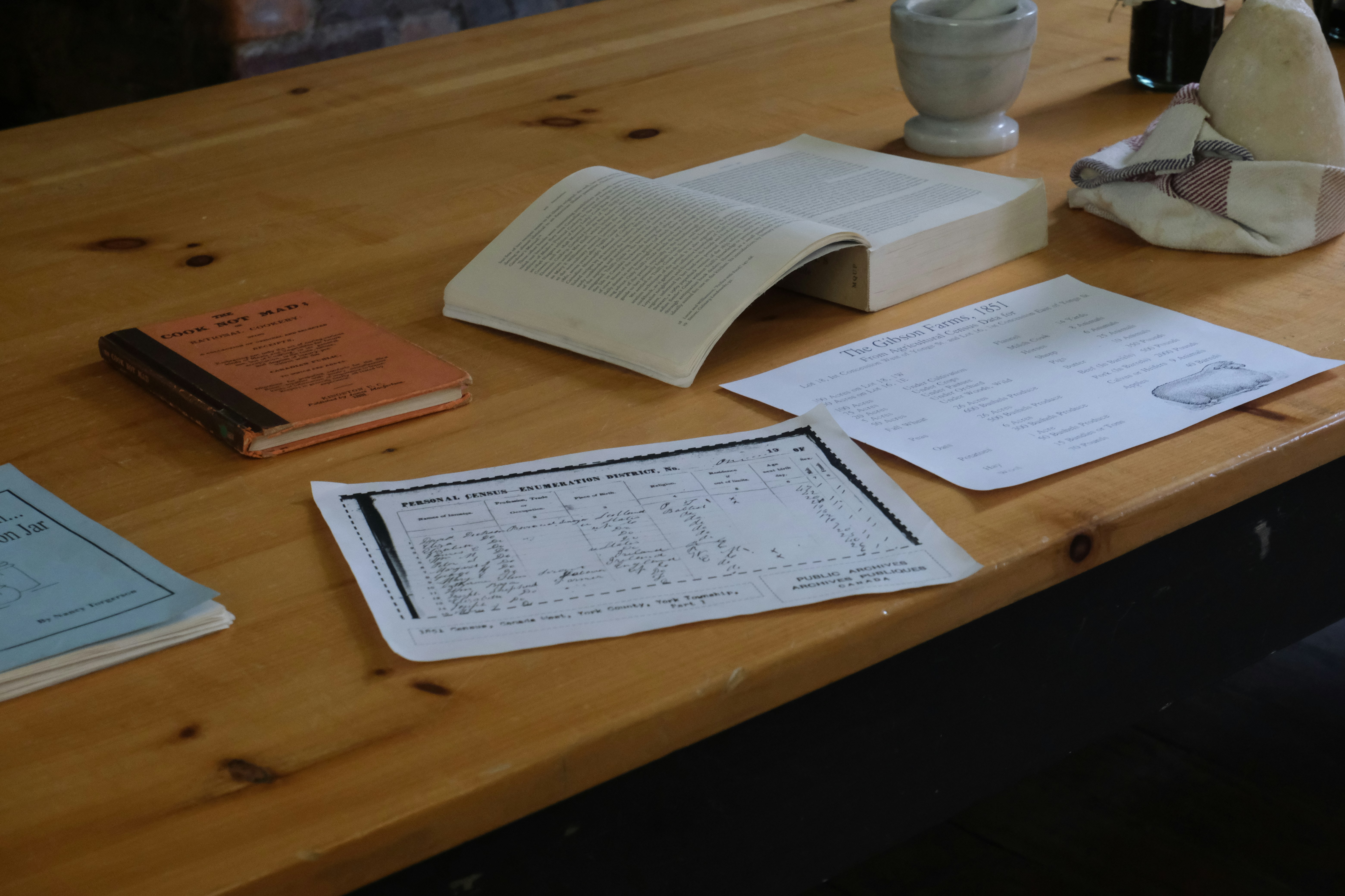 Planning materials on table