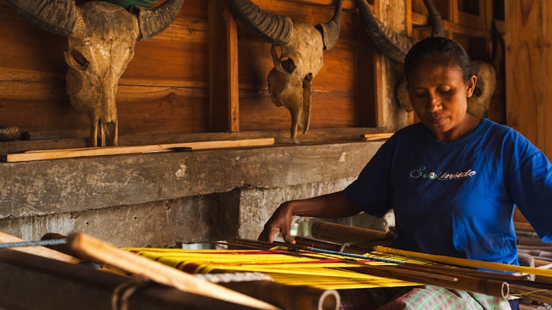 A member of Freeborn Maasai Producer Group at work