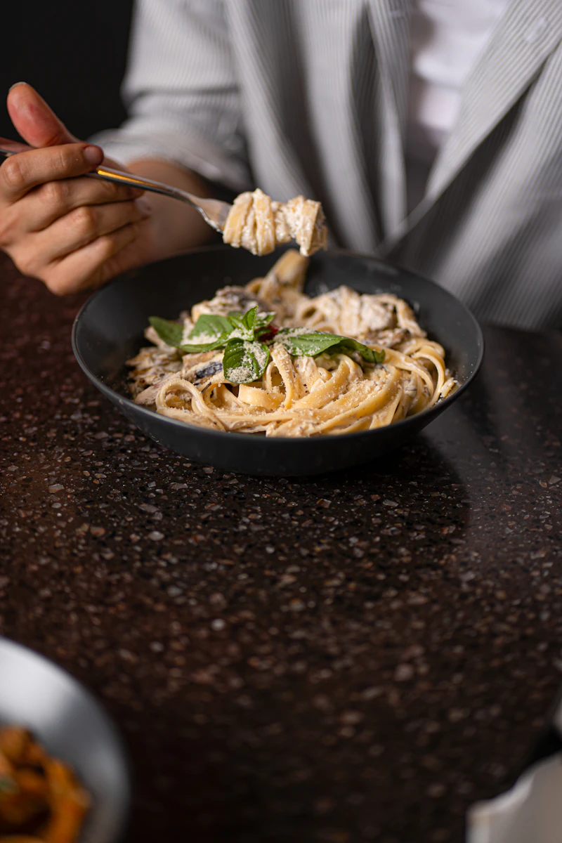 Creamy Pesto Protein Pasta