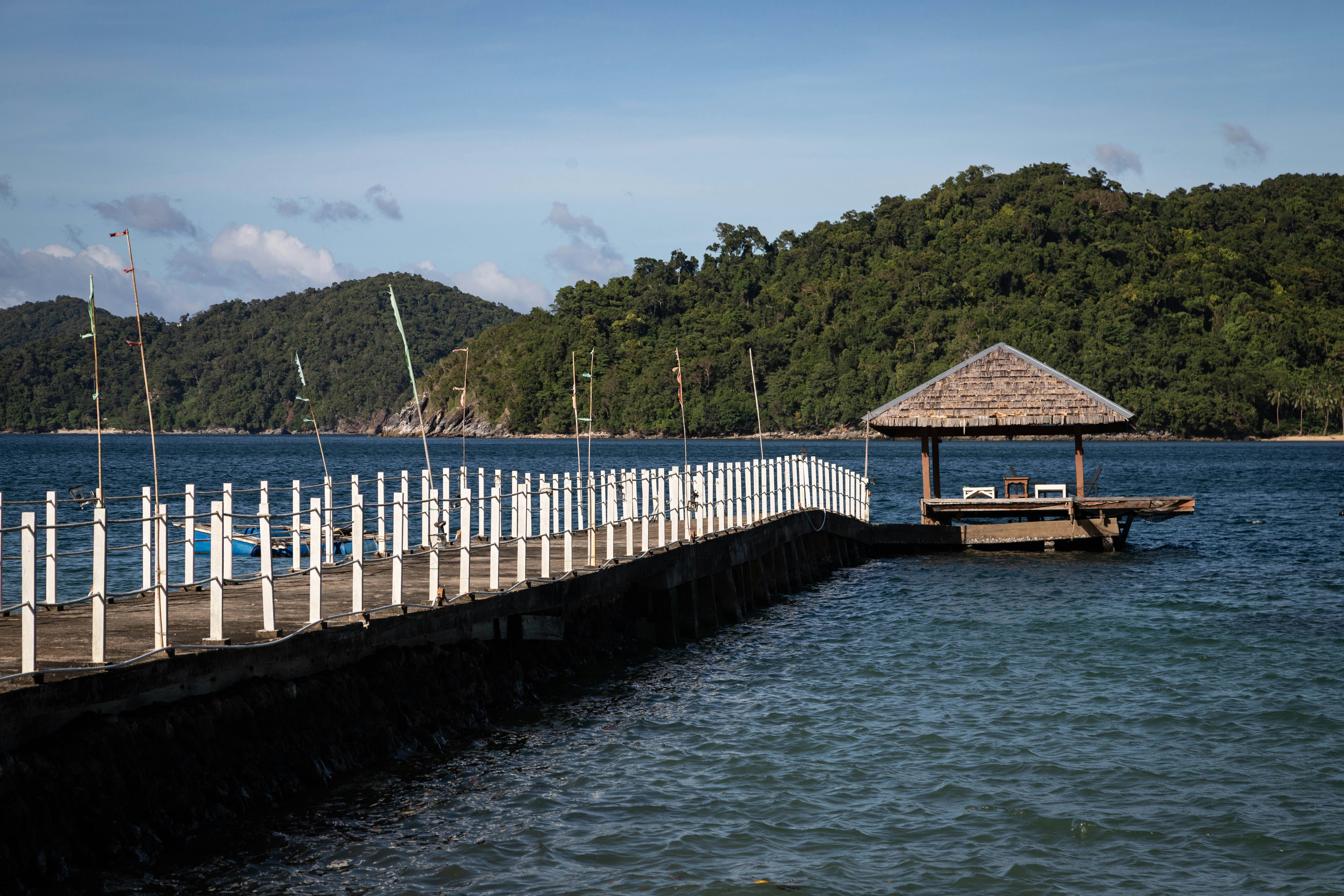 wooden pier with nobody there