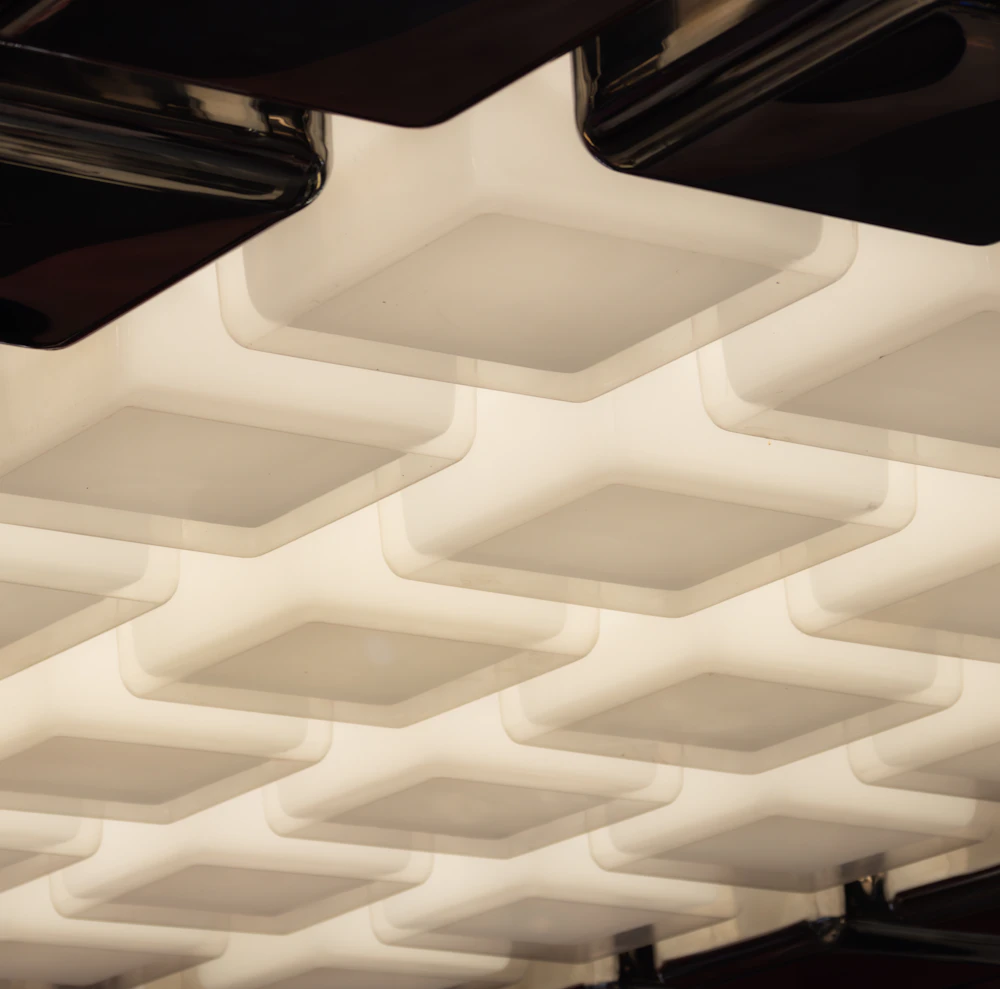 Modern Overhead Gypsum False Ceiling with Cove Lighting