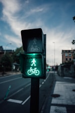Walk and bicycle signal is green.