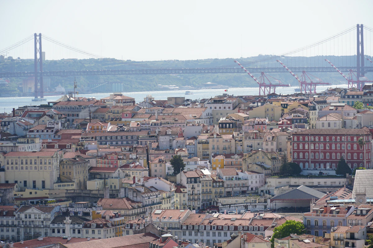 Vista panorámica de Lisboa al finalizar un Tour One Way desde Madrid