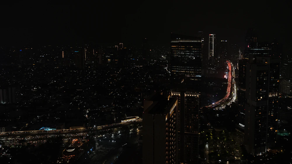 Jakarta skyline at night