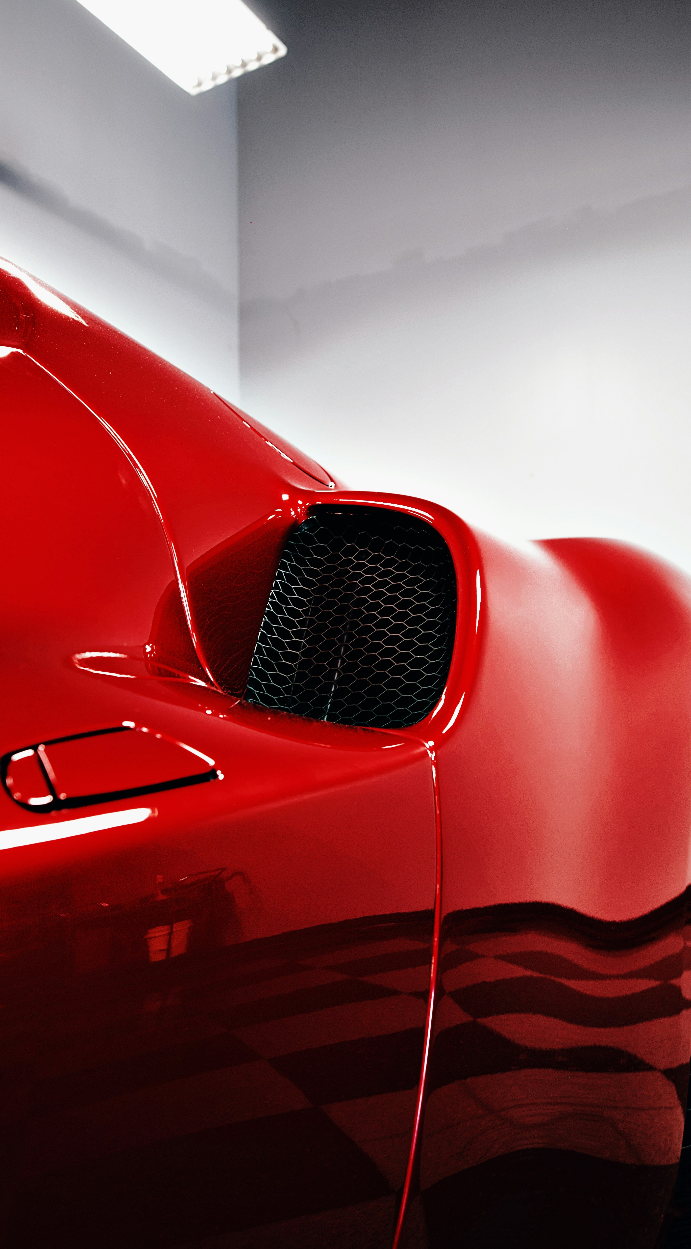 Red Aventador SVJ wallpaper, supercar abstract, aggressive sports car, luxury automotive backdrop, ilustrasi artikel Unleash the Beast: Stunning Lamborghini Aventador SVJ iPhone Wallpapers 3