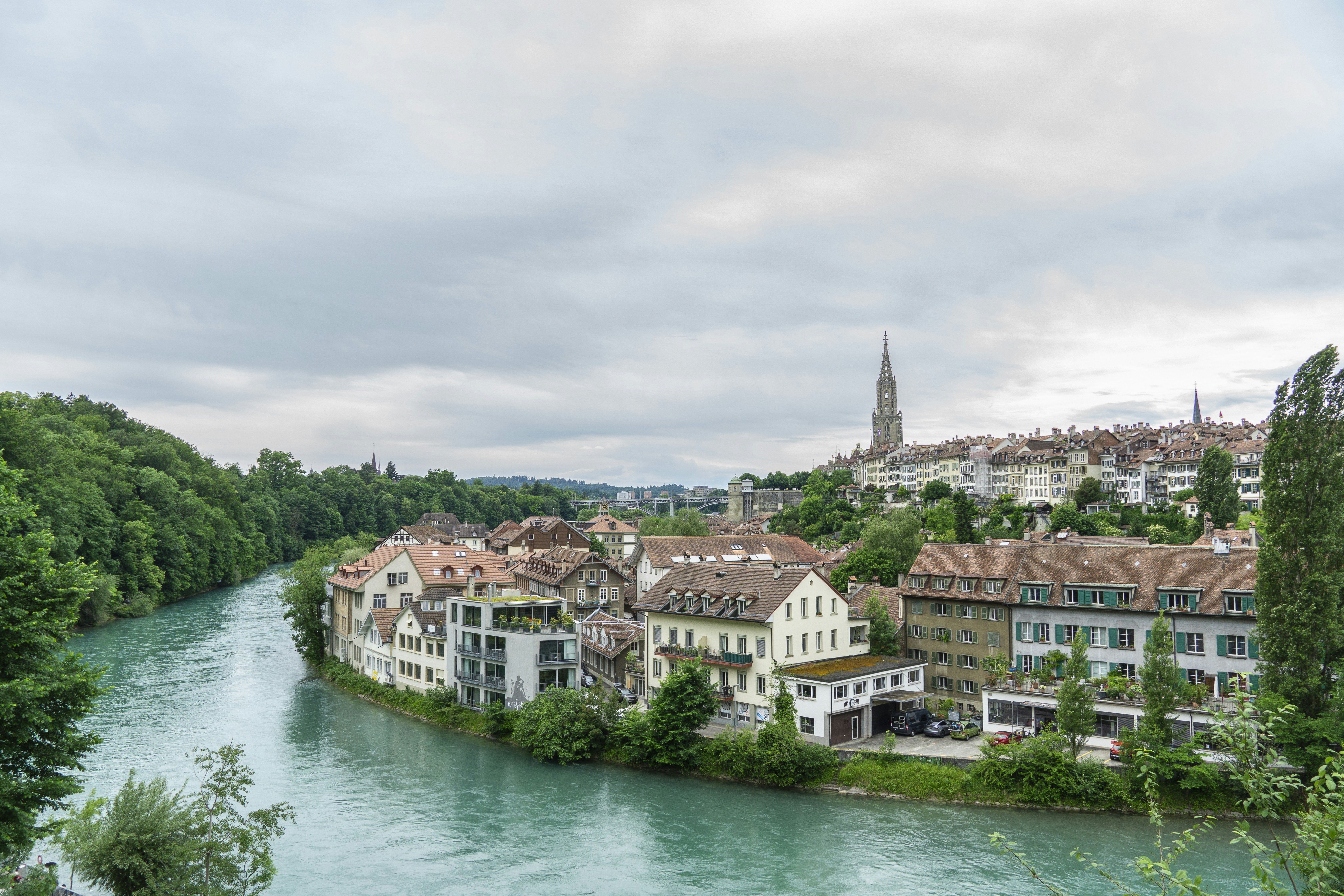 Shows the Aare River near Döttingen, Canton of Aargau