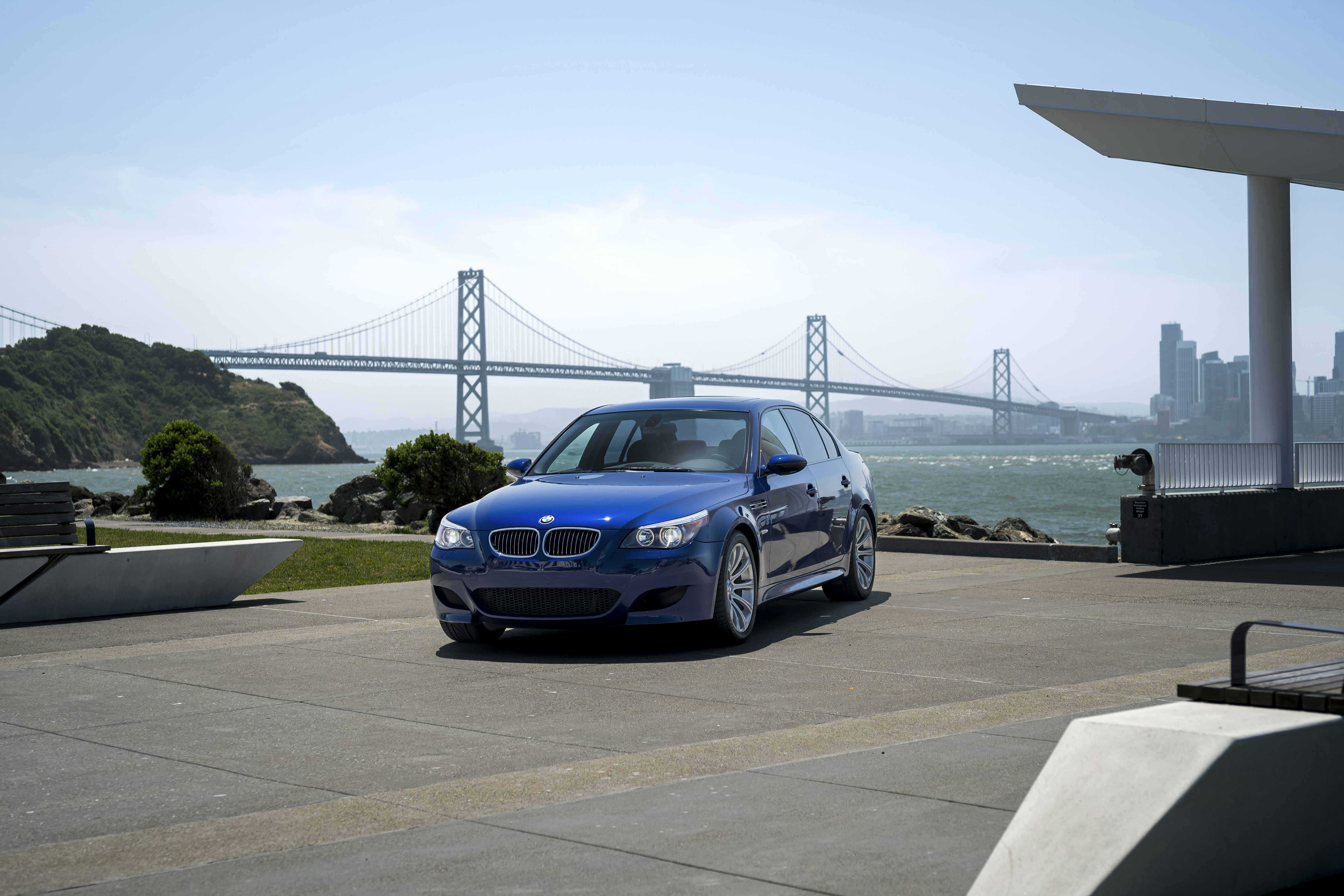 Premium sedan waiting for pickup