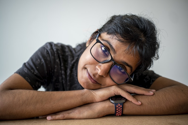 Relaxed charm with glasses