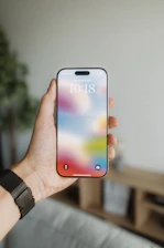 A person is holding a smartphone.