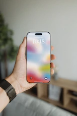 A person is holding a smartphone.