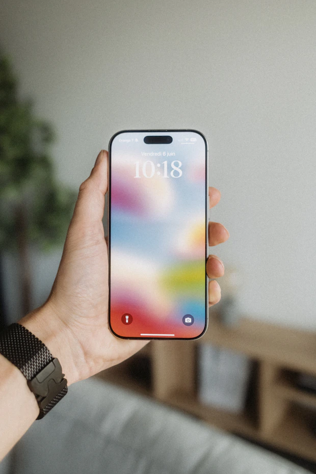 A person is holding a smartphone.
