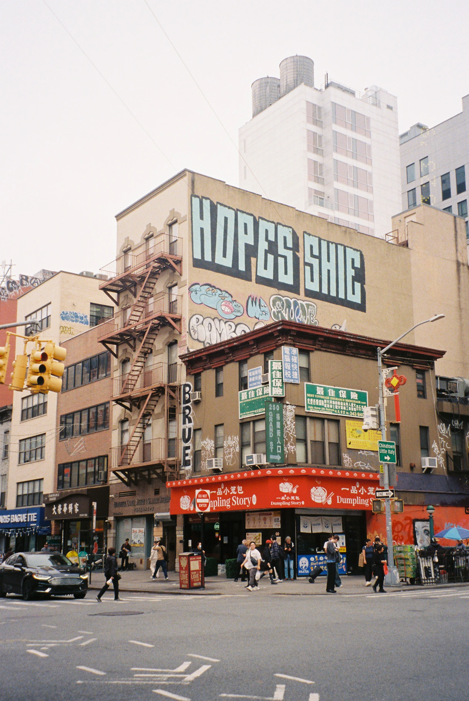 A busy street corner in New York City