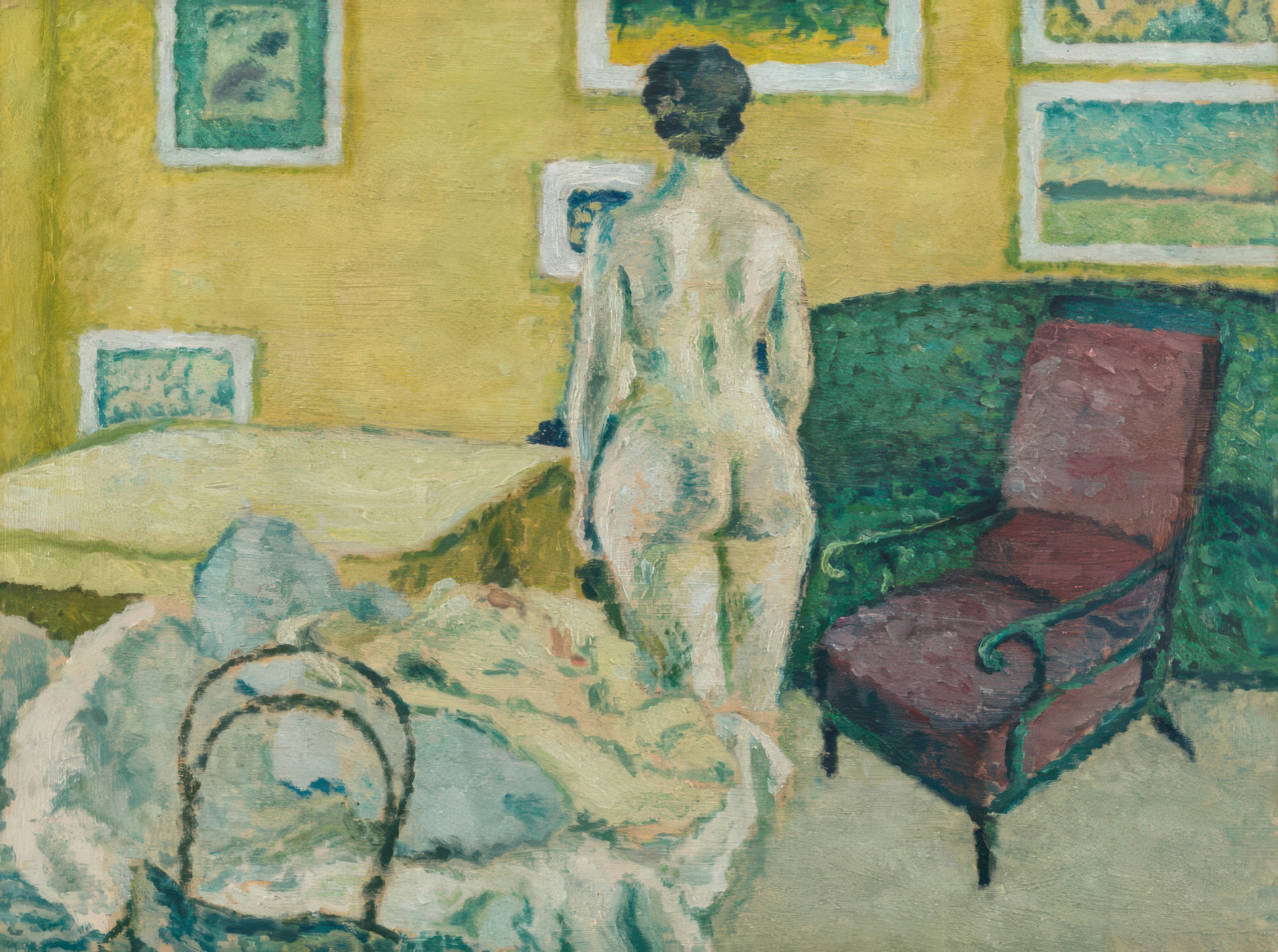Title: Interior with Standing Nude Creator: Giersing, Harald Date: 1908 Providing institution: National Gallery of Denmark Aggregator: MUSEU Providing Country: Denmark Public Domain Interior with Standing Nude by Giersing, Harald - 1908 - National Gallery of Denmark, Denmark - Public Domain.