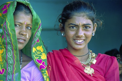 Indian girls smiling