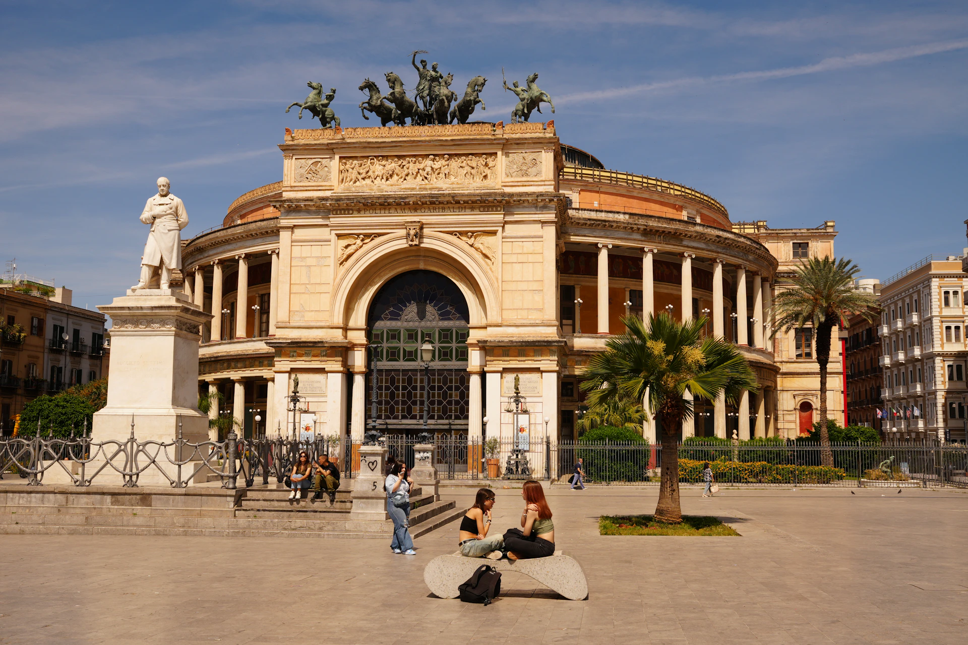 The teatro massimo in palermo, italy is seen.